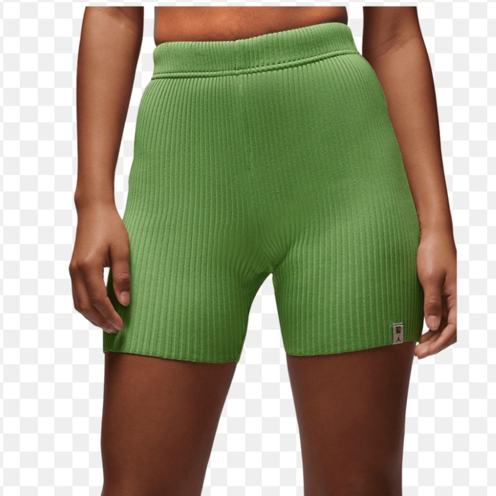 Jordan Ribbed Green Bike Shorts medium